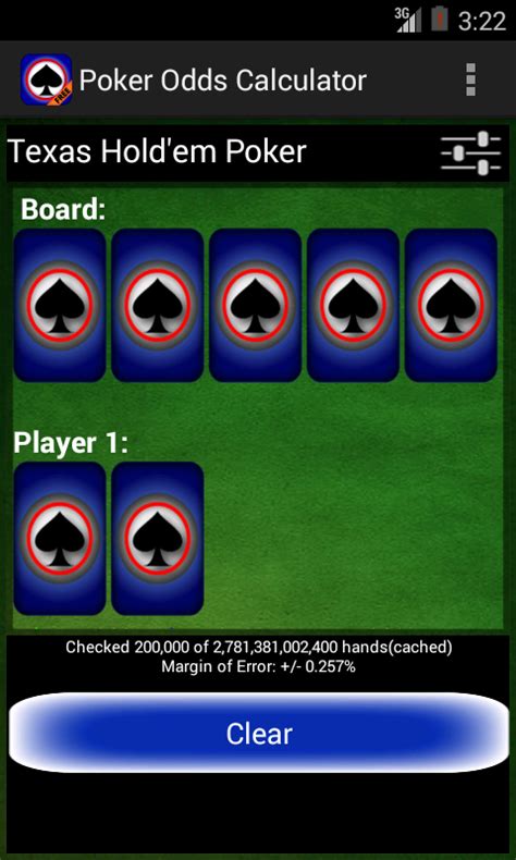 automatic poker odds calculator